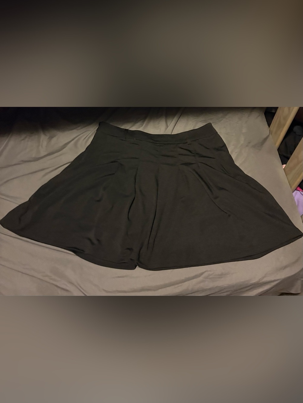 SHEIN Black Flared Mini Skirt